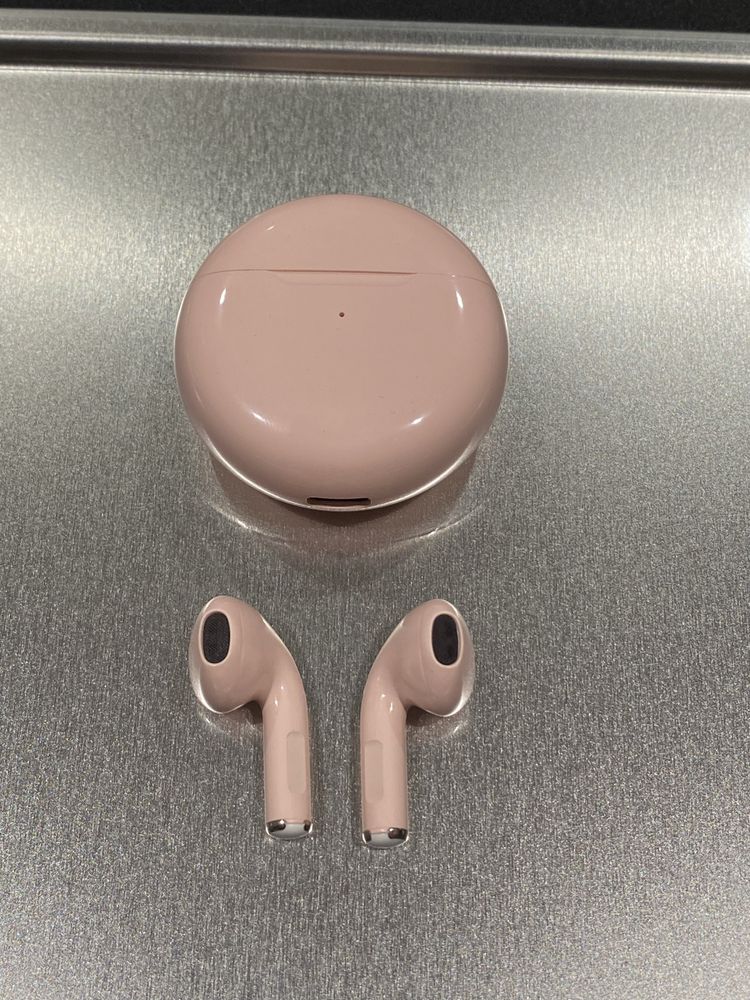 Piękne Różowe słuchawki bezprzewodowe jak xiaomi/airpods/jbl