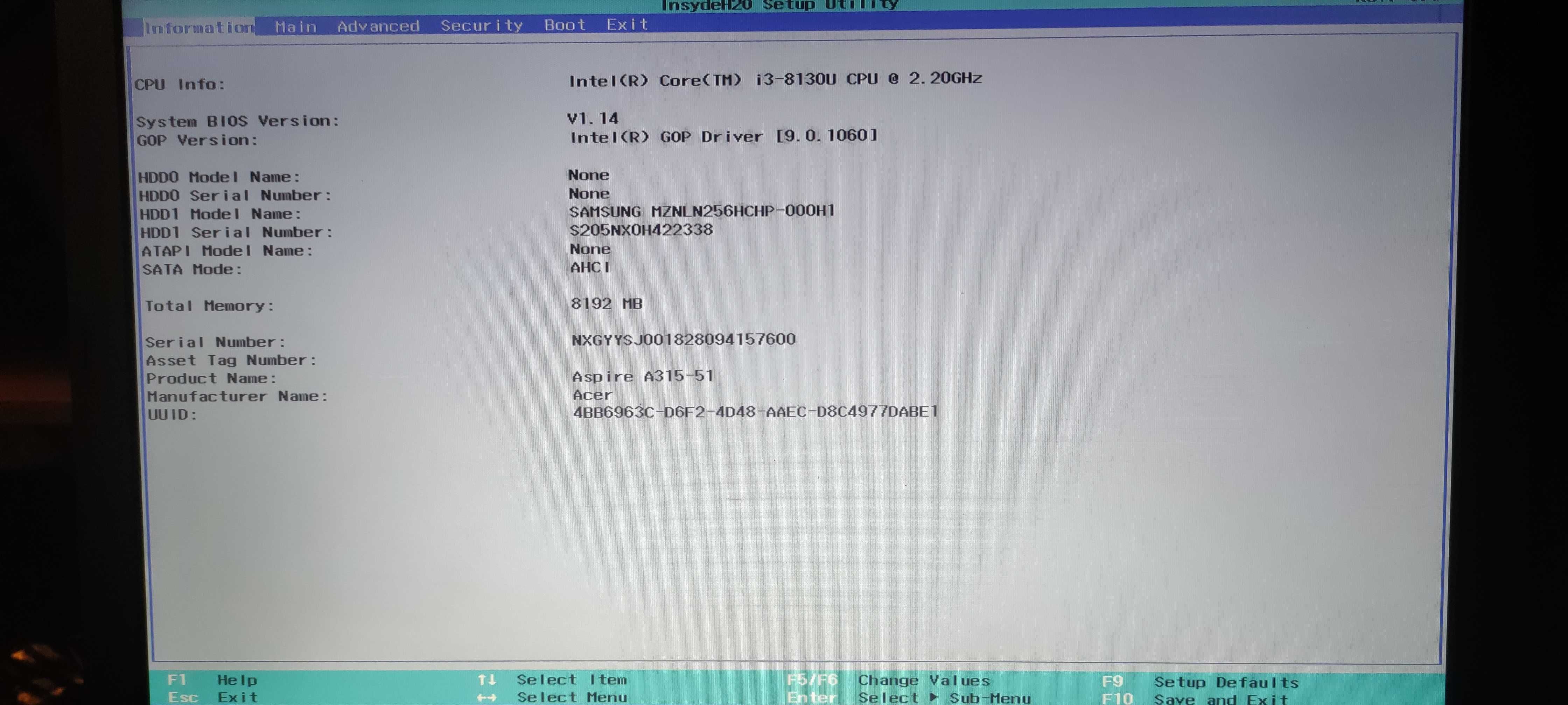 Продам ноутбук Acer ASPIRE 3/15,6/Intel Core i3 8 покоління/8 GB/256 G