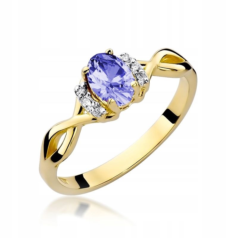 Pierścionek zaręczynowy 585 0.4 ct tanzanit