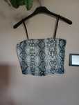 SHEIN Privè Crop top Cami z nadrukiem skóry węża  xxs- xs- s