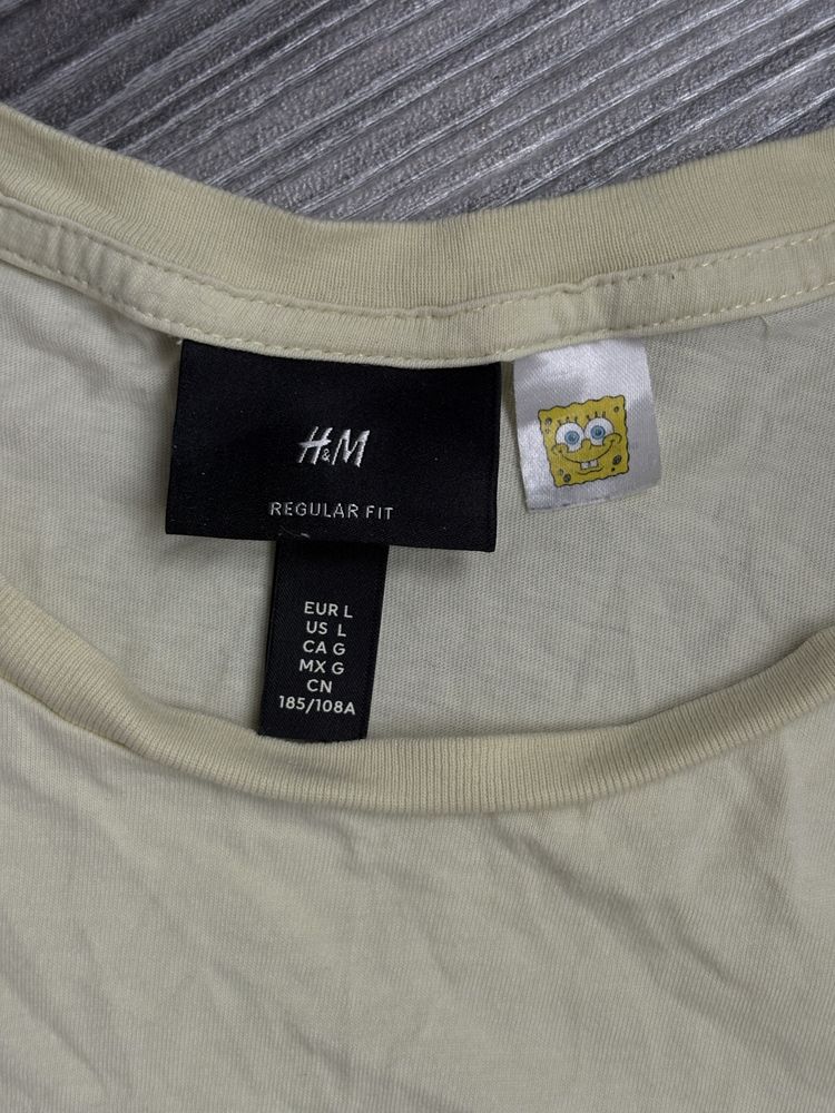 Футболка H&M з принтом Губка Боб L