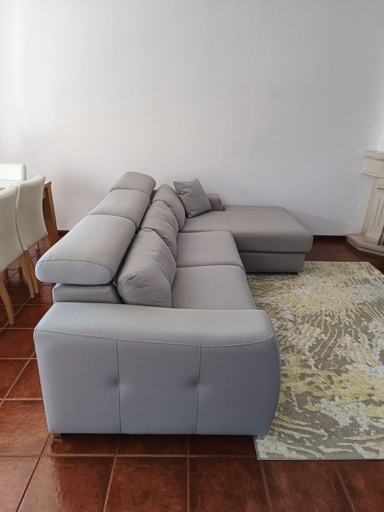 Sofa chaise longue com 2 relax elétricos