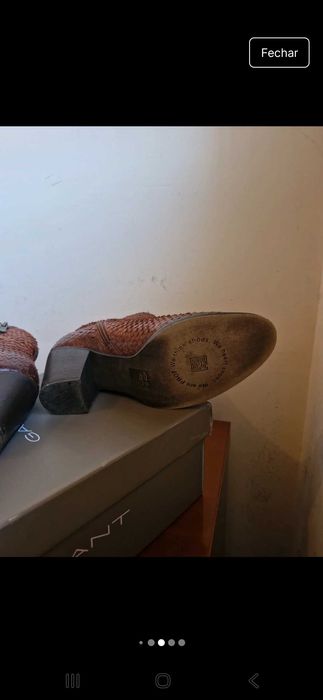 Botins Prof em Pele Textura Cobra – Castanhos – Tamanho 39