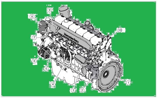 Silnik Mercedes-Benz OM 460LA do kombajnu CLAAS instrukcja napraw