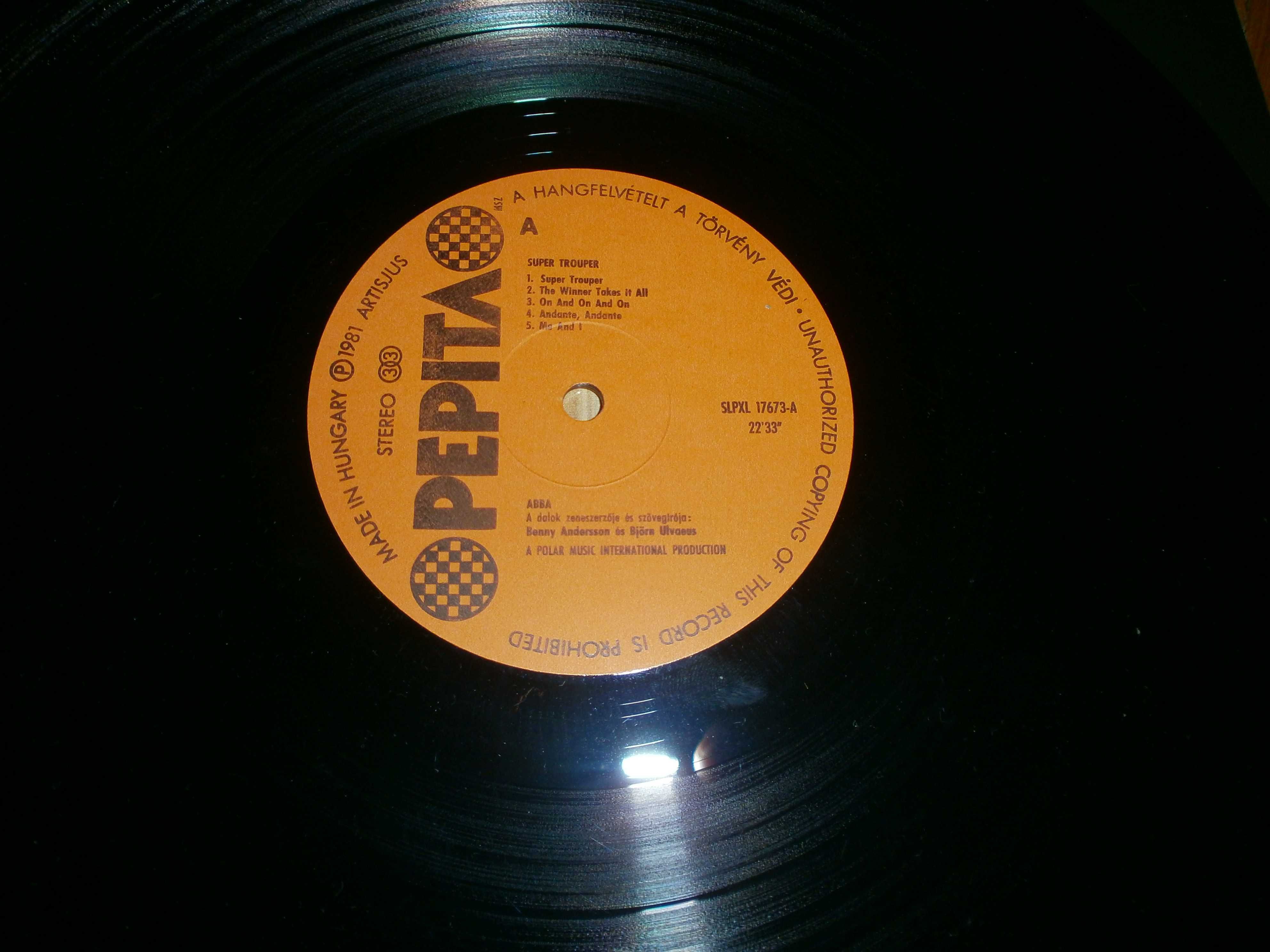 ABBA ‎– Super Trouper Pepita ‎– SLPXL 17673 Hungary 1981год