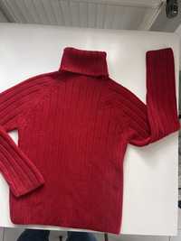 Sweter z golfem wełna chenille 34/36