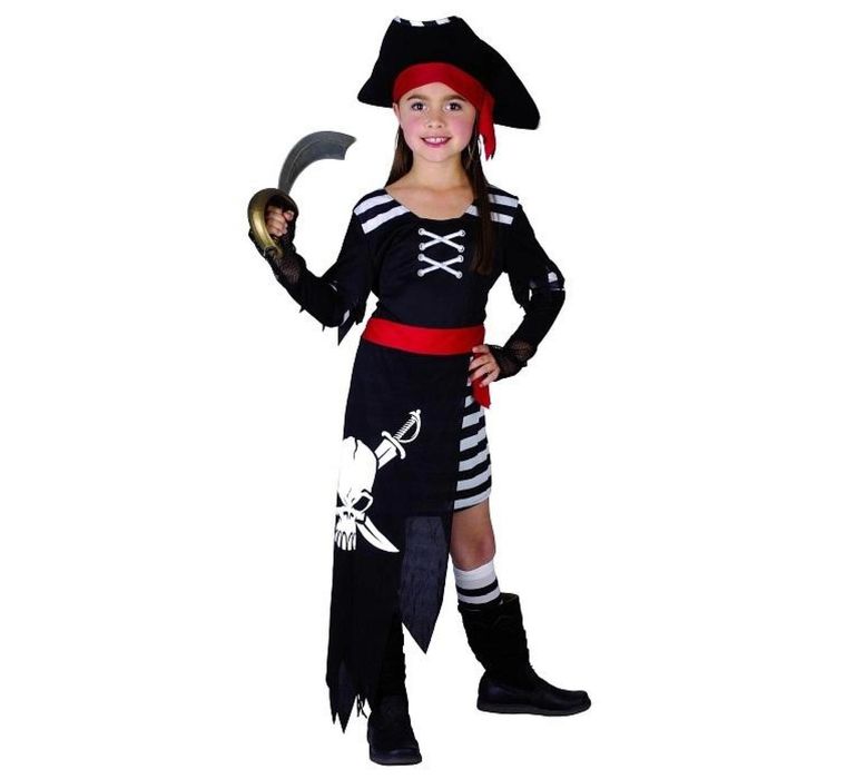 Strój Piratka z Czaszką rozm. 110/120cm Godan oprawa: blister