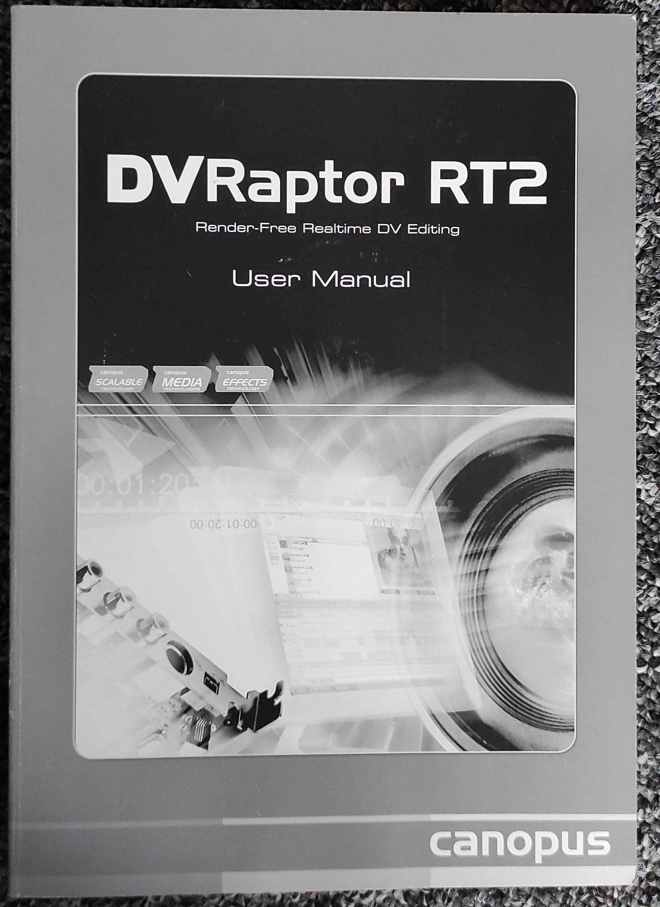Canopus DVRaptor RT2 i ADVC 50 - manual, oryginalna wersja książkowa