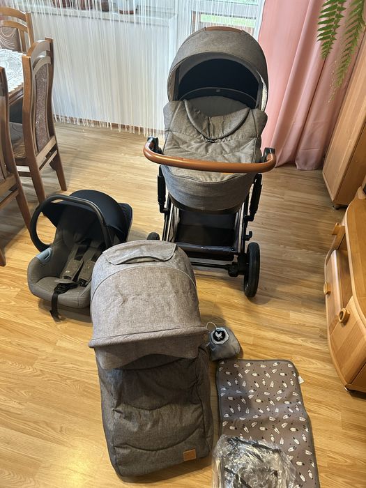Wozek kinderkraft 3w1 szary