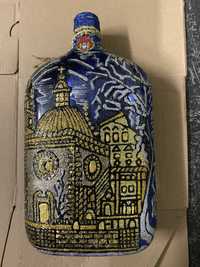 Butelka z Krakowa ręcznie zdobiona