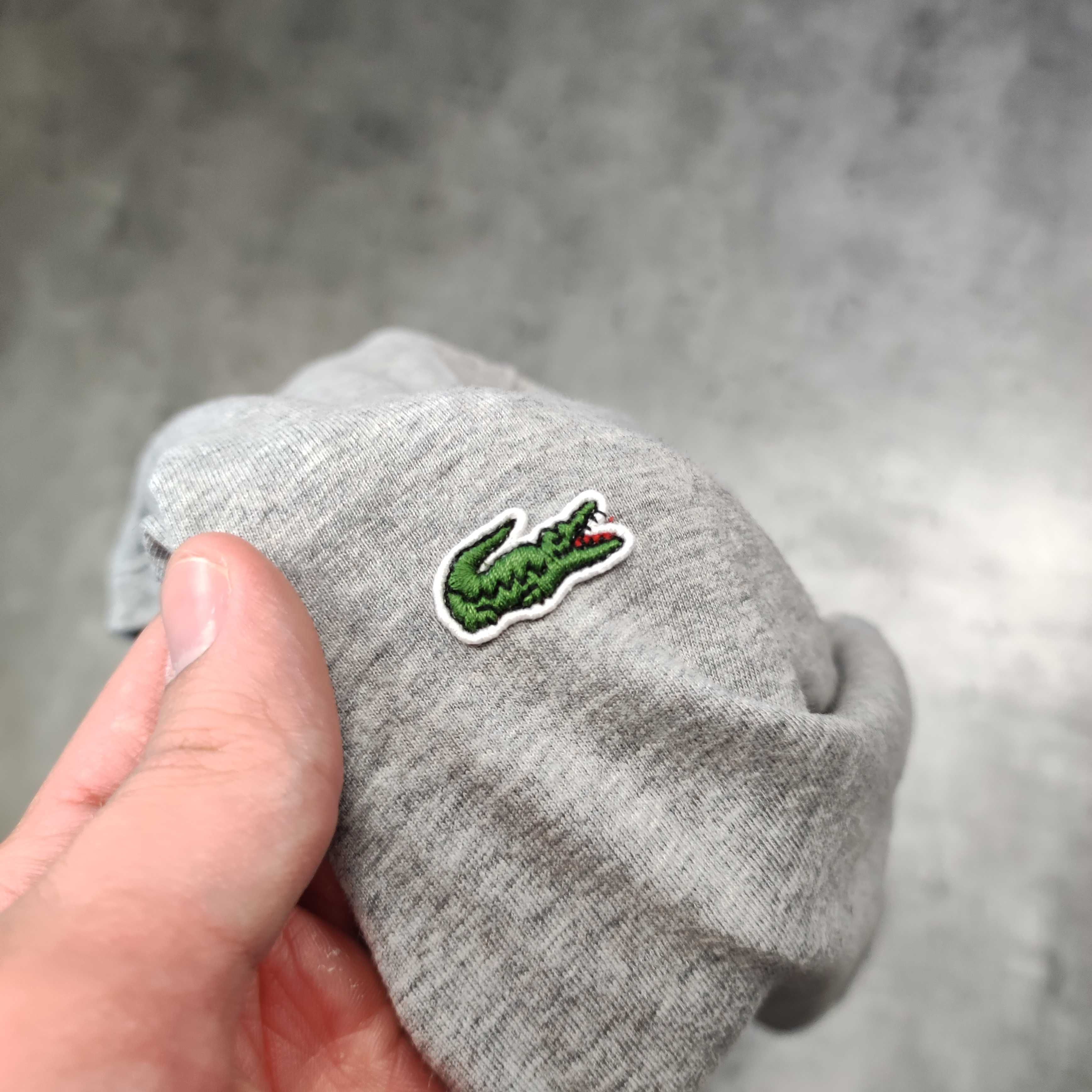 MĘSKA Koszulka Elegancka Kołnierzyk V Bawełna Lekka Bluzka Lacoste