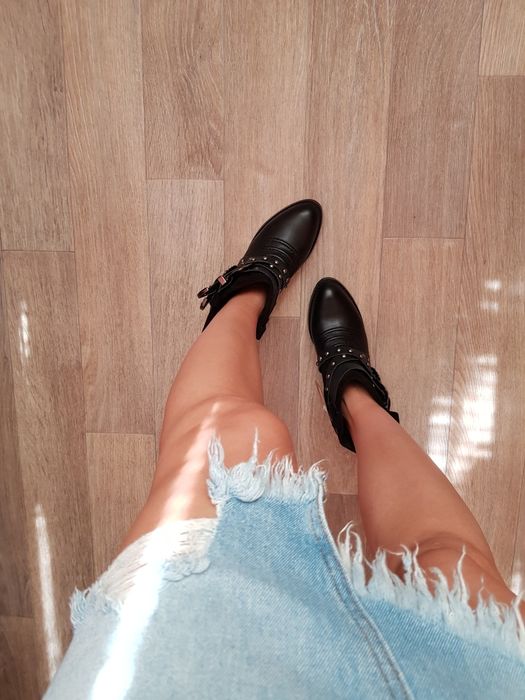 Женские стильные Казаки, ковбойские ботиночки