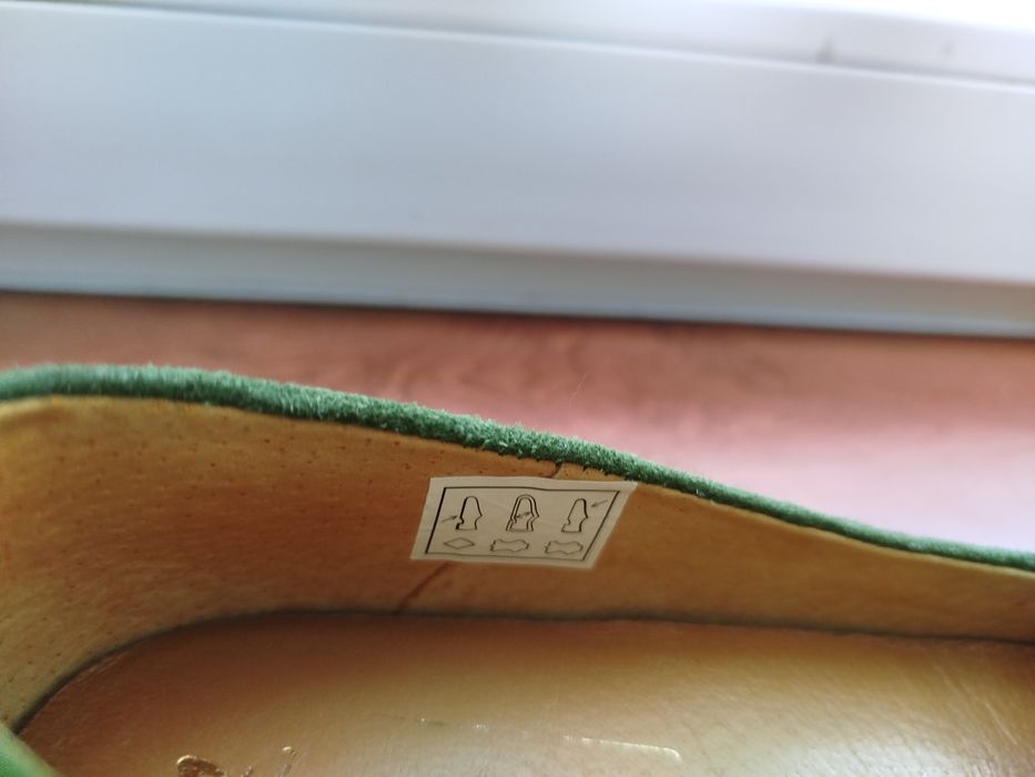Buty maciejka mokasyny skórzane 38 zielone