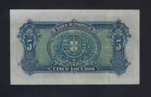 nota de portugal 5 escudos 1925 bela e rara