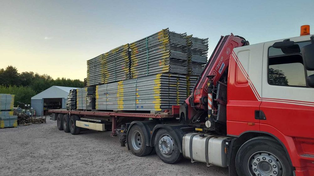 HDS Warszawa Dźwig Kontener REKLAMA Rozładunek Łomianki- Nowy Dwór Maz