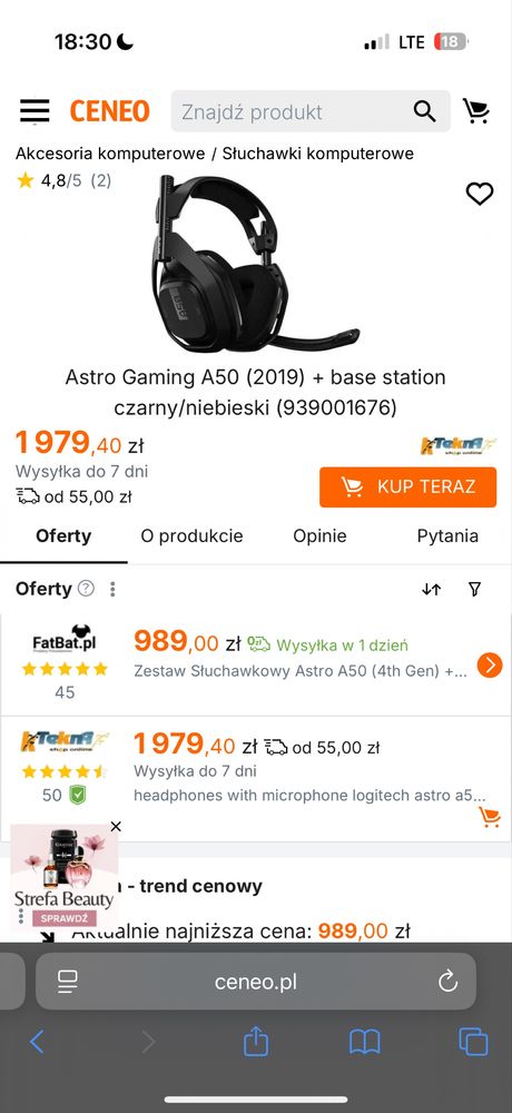 Słuchawki Astro A50 [PC/XBOX]