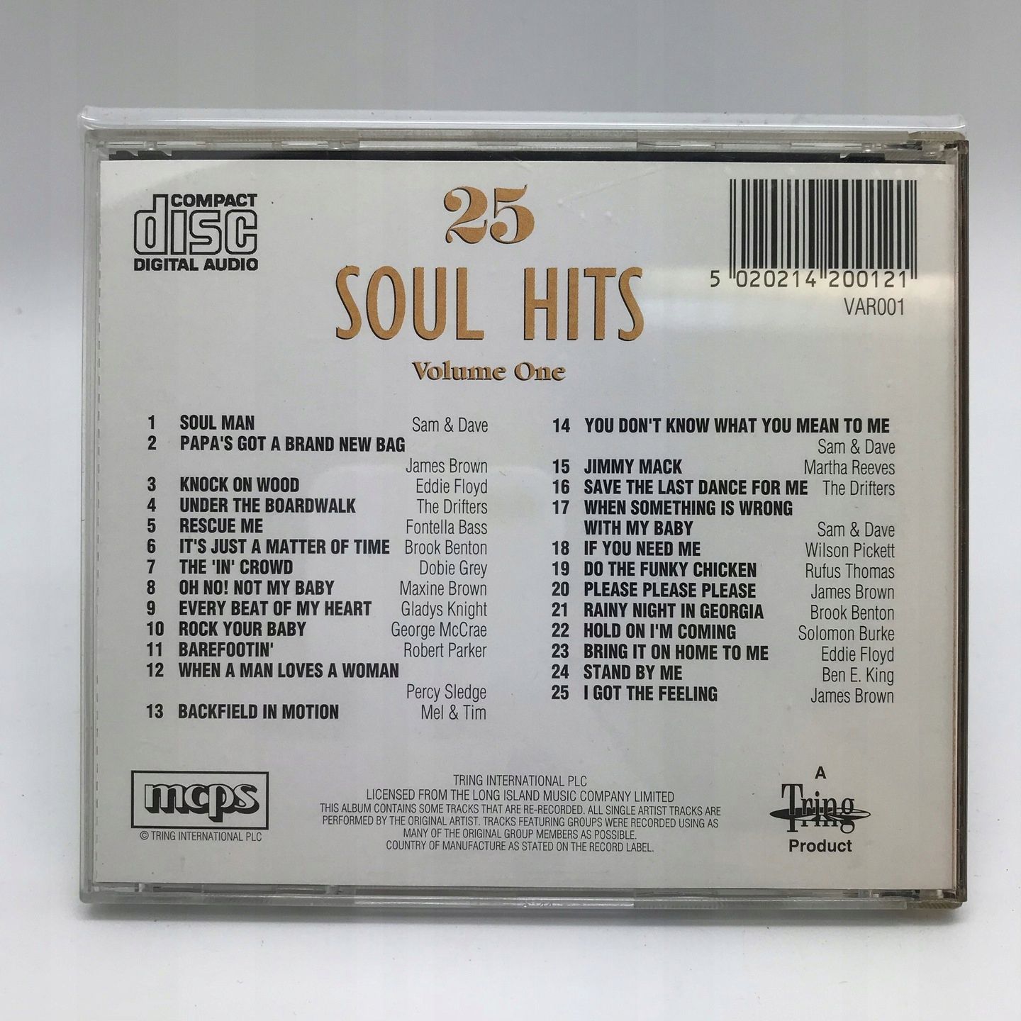 Cd - Various - 25 Soul Hits Volume 1 Składanka