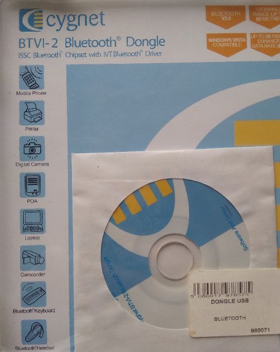 Pen Bluetooth USB - PC; Camera Digital; Impressora; Tlm; Teclado, etc.