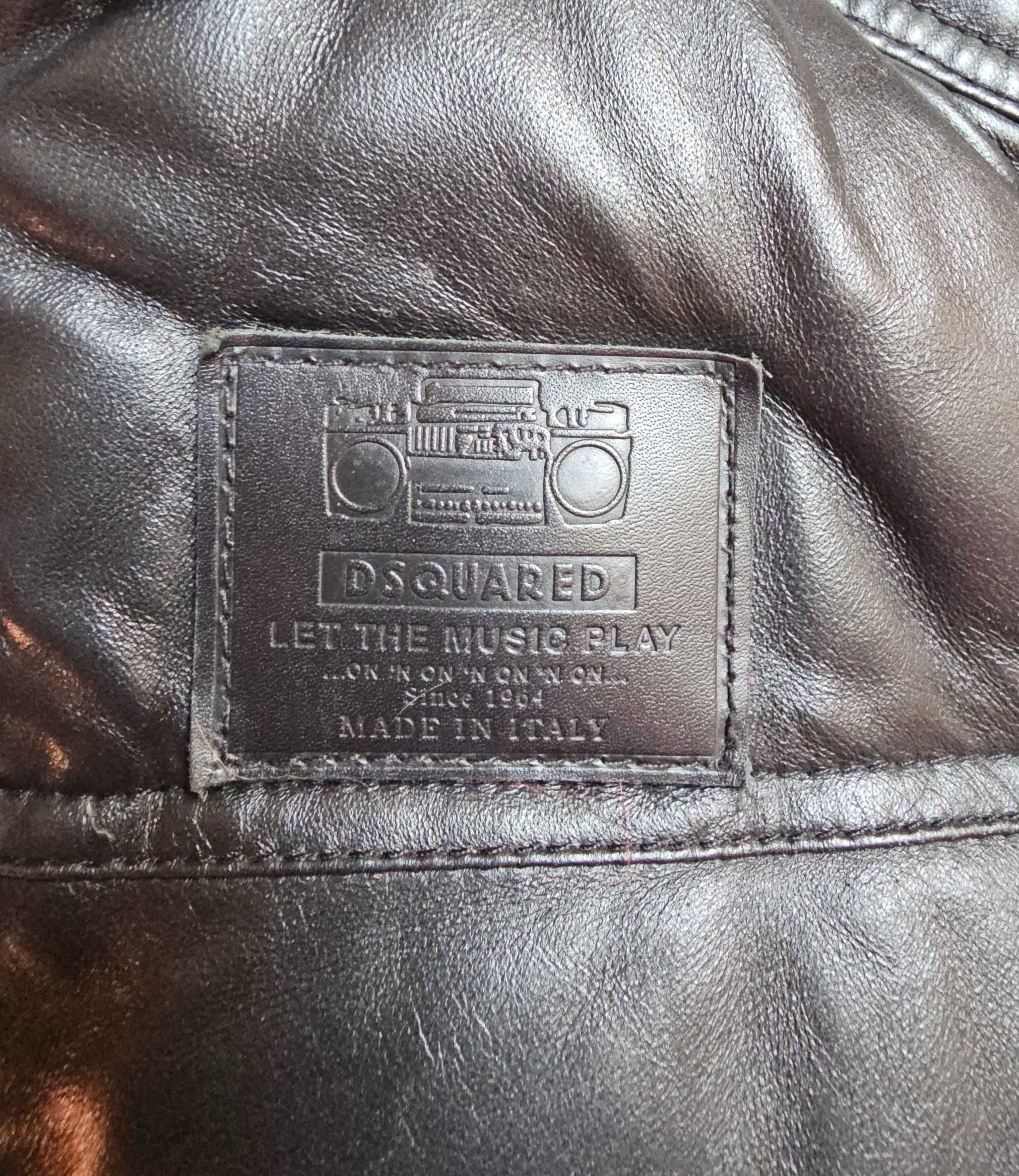 Пуховик шкіряний Dsquared2