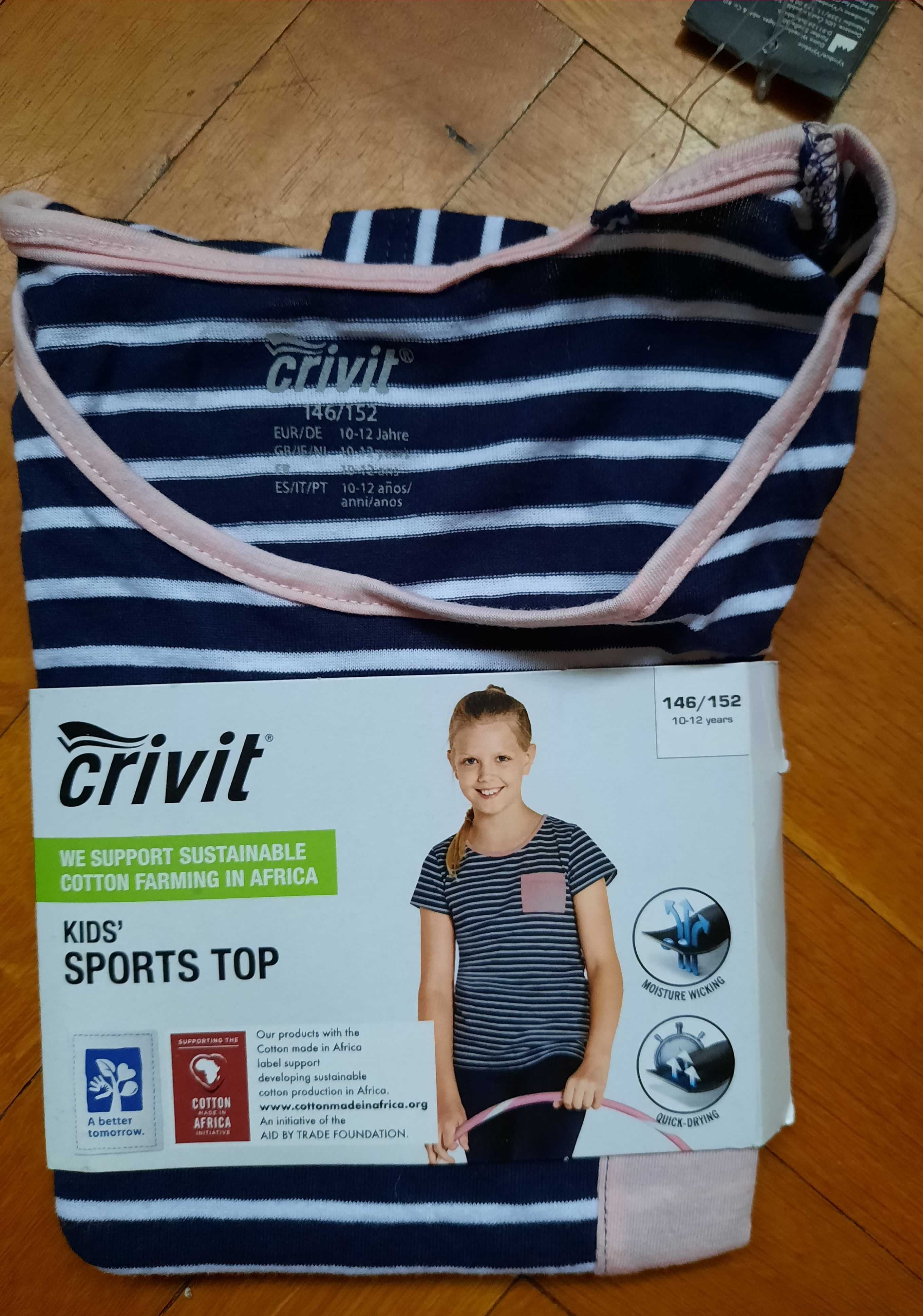 Koszulka dziewczęca crivit rozmiar 146/152