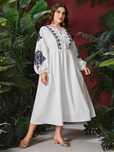 Sukienka Maxi Boho W Stylu Arabskim Z Bufiastymi Rękawami Shein 3Xl 46
