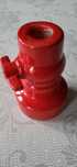 Stary wazonik ceramiczny hydrauliczny zawór czerwony
