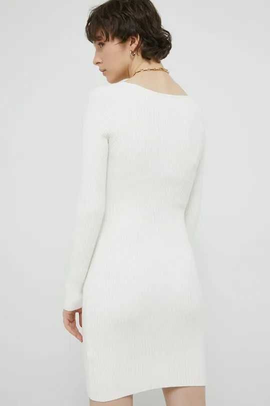 Abercrombie & Fitch sukienka sweterkowa prążek biała / ecri 34 xs