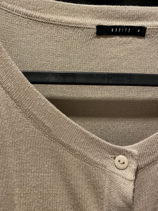 Mohito kardigan sweter beż nude cekiny rozmiar M