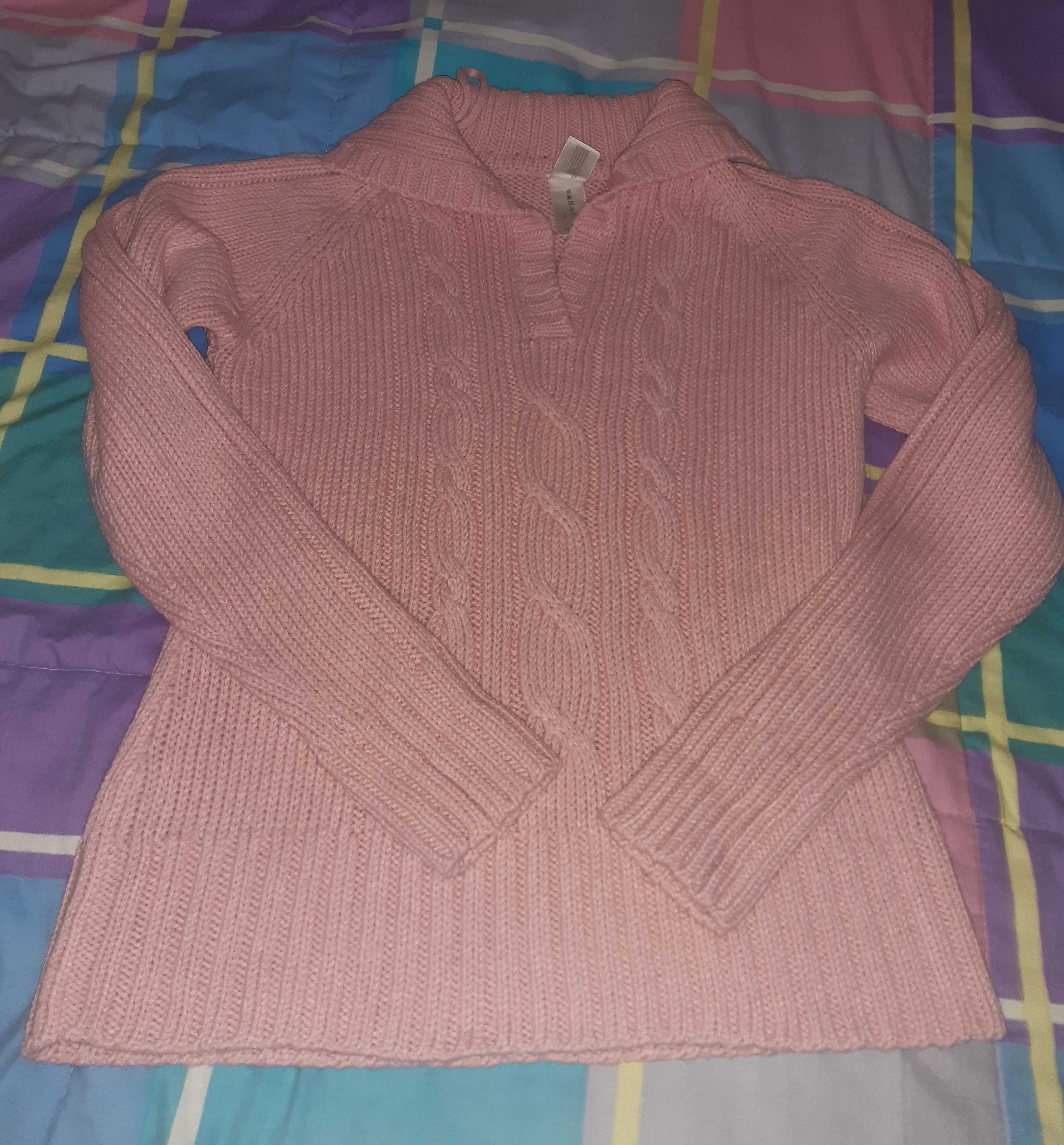 Camisola lã rosa