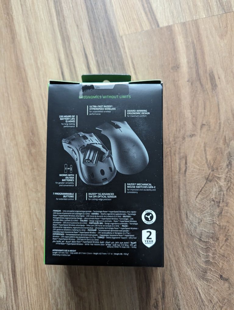 NOWA Mysz Razer Deathadder V2 Hyperspeed Bezprzewodowa GWARANCJA