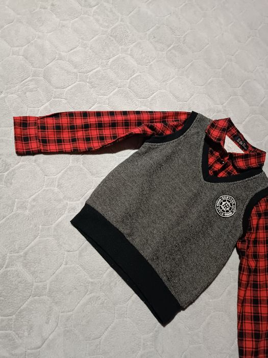 Сорочка з жилеткою, картата сорочка на хлопчика