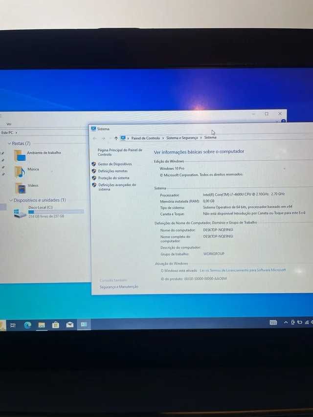 PC Toshiba I7 8GB RAM