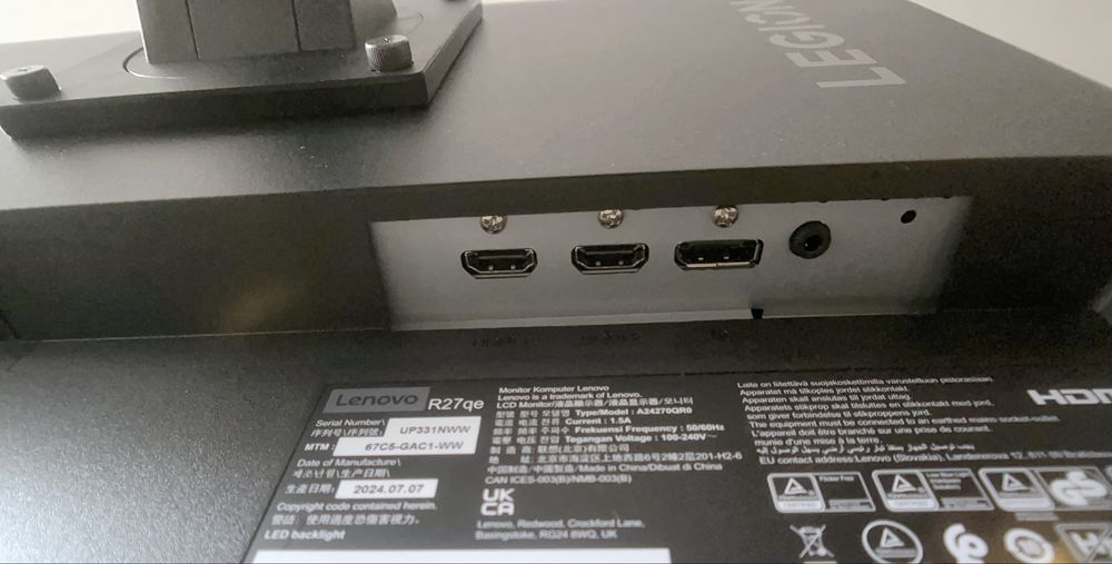 Monitor Ecrã Gaming Lenovo R27qe 27 polegadas 180Hz 2k QHD