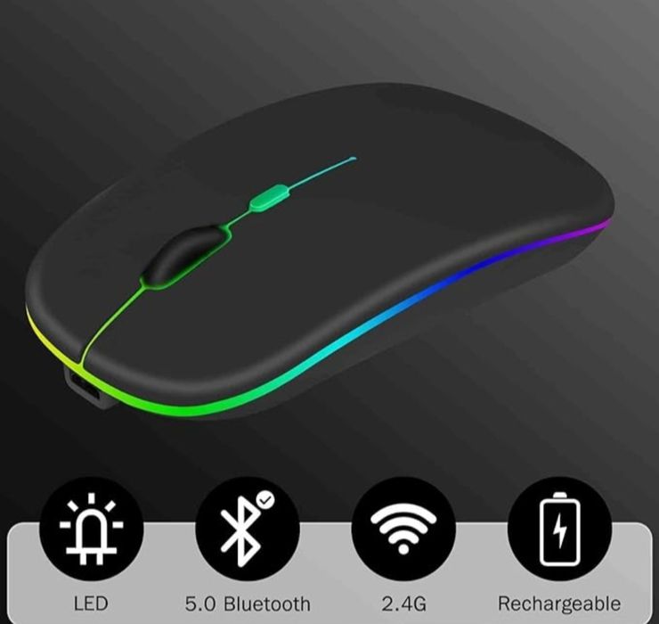 Bezprzewodowa Mysz RGB + 2,4G