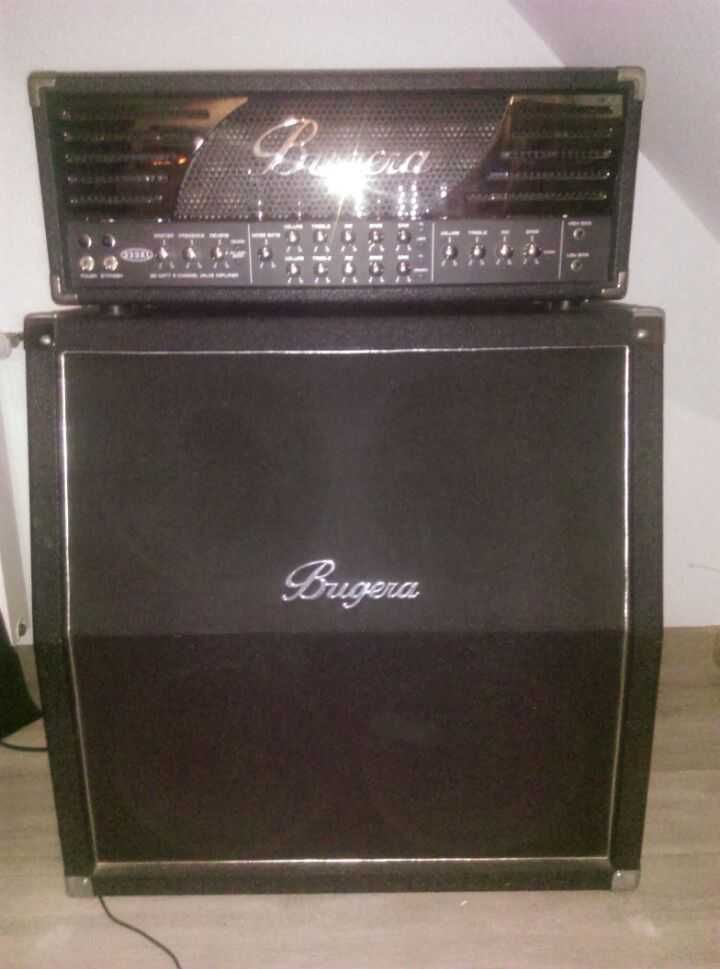 sprzedam wzmacniacz Bugera 120 wat lampa + kolumna bugera 200 wat