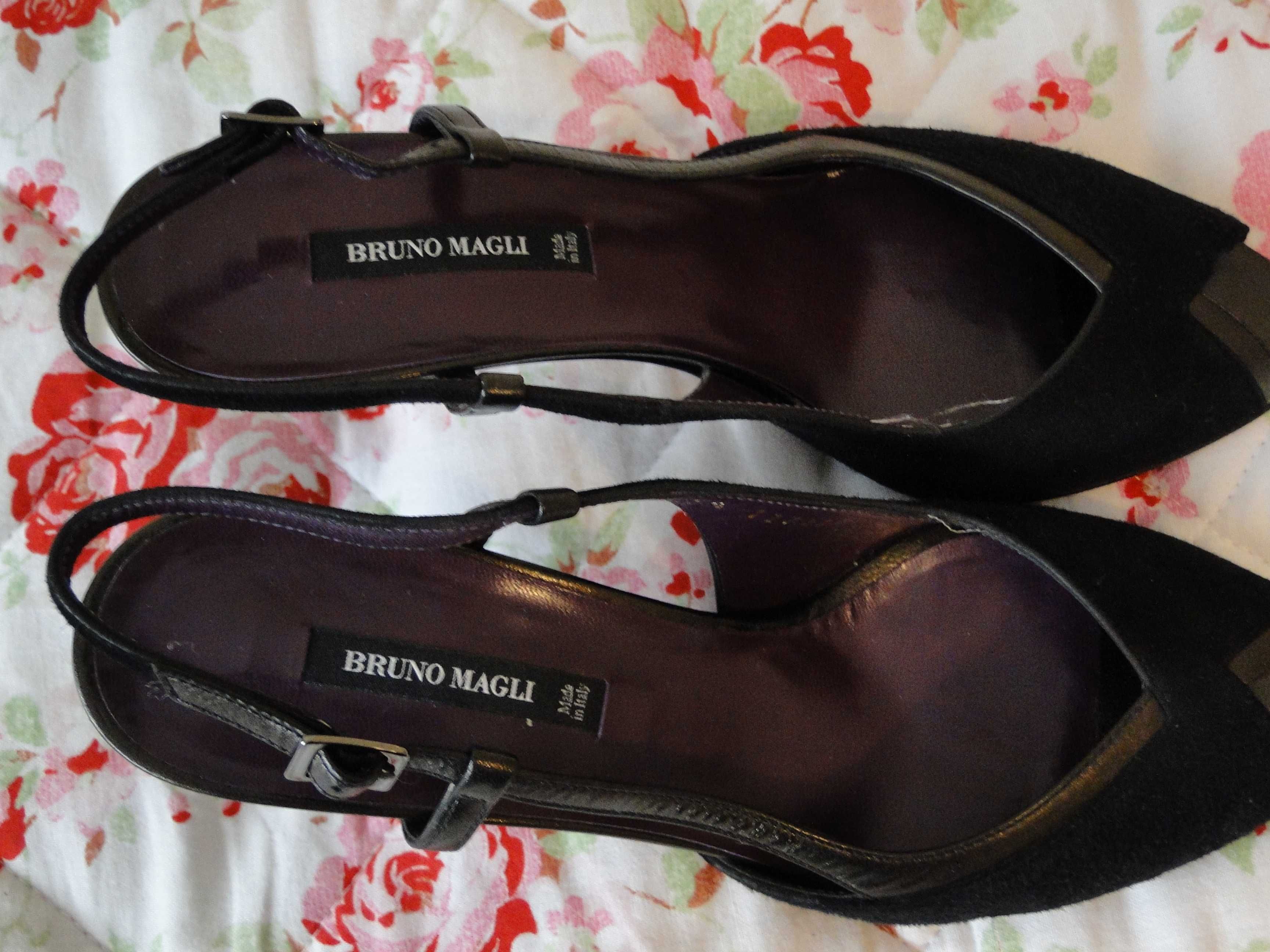 Nowe skórzane sandałki Bruno Magli 36,5 (6,5)