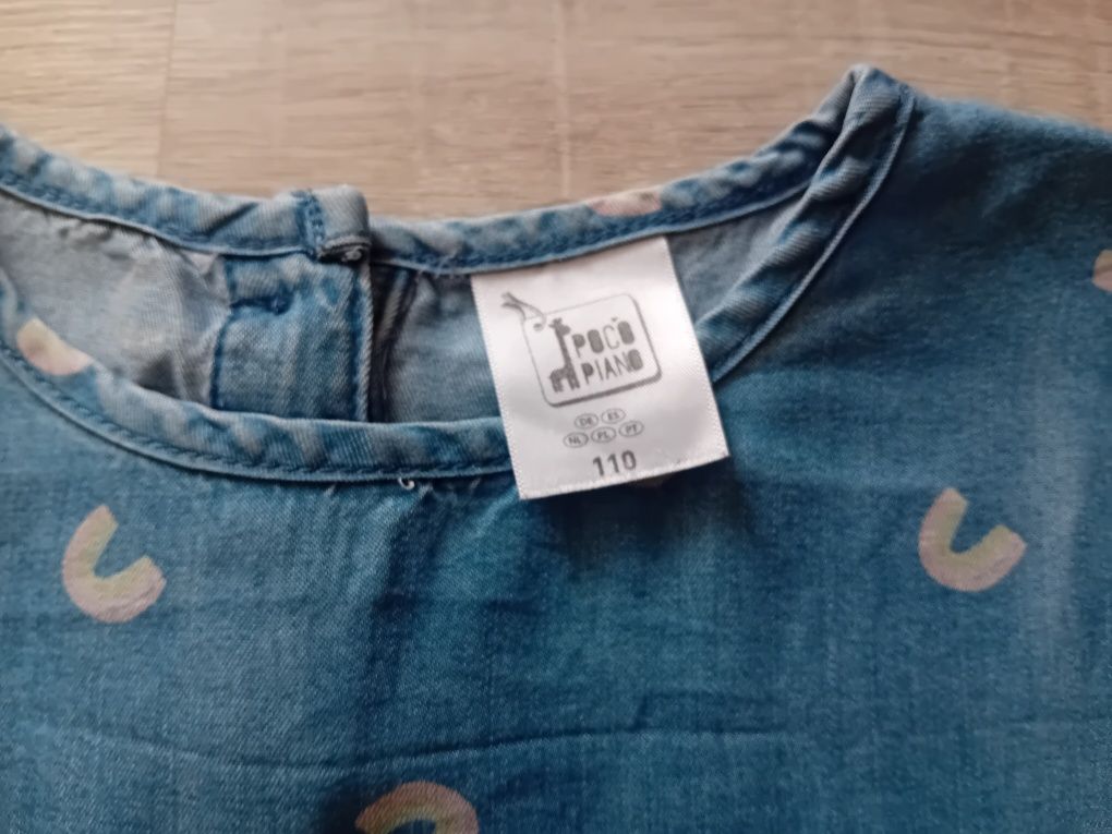 Sukienka dla dziewczynki z lyocellu. Rozmiar 110cm.