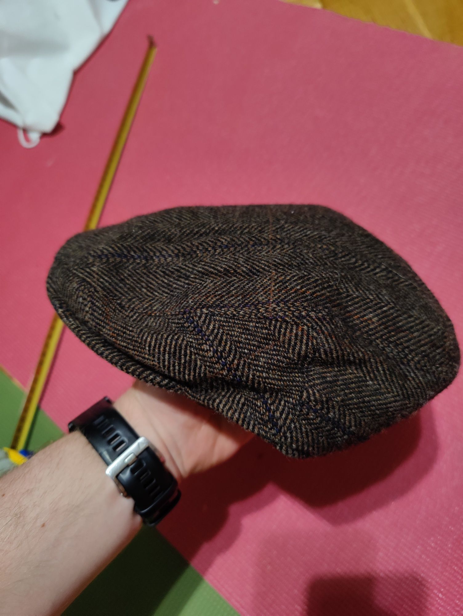 Harris tweed czapka oprychówka kaszkiet