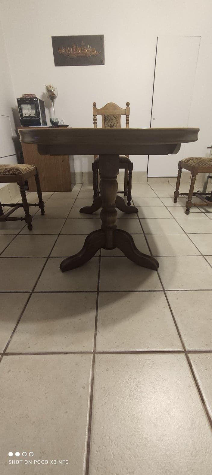 Stół dębowy z 6 krzesłami