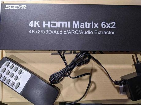 Комутатор SGEYR 4K HDMI Matrix 6 in 2