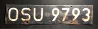 Czarna tablica rejestracyjna OSU 9793