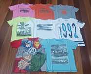 Conjunto de 8 t-shirts para criança - 8 anos
