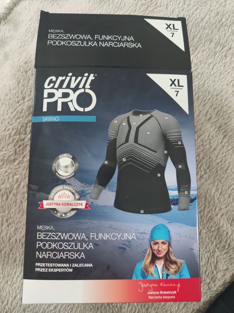 Podkoszulka męska narciarska bezszwowa funkcyjna crivit pro