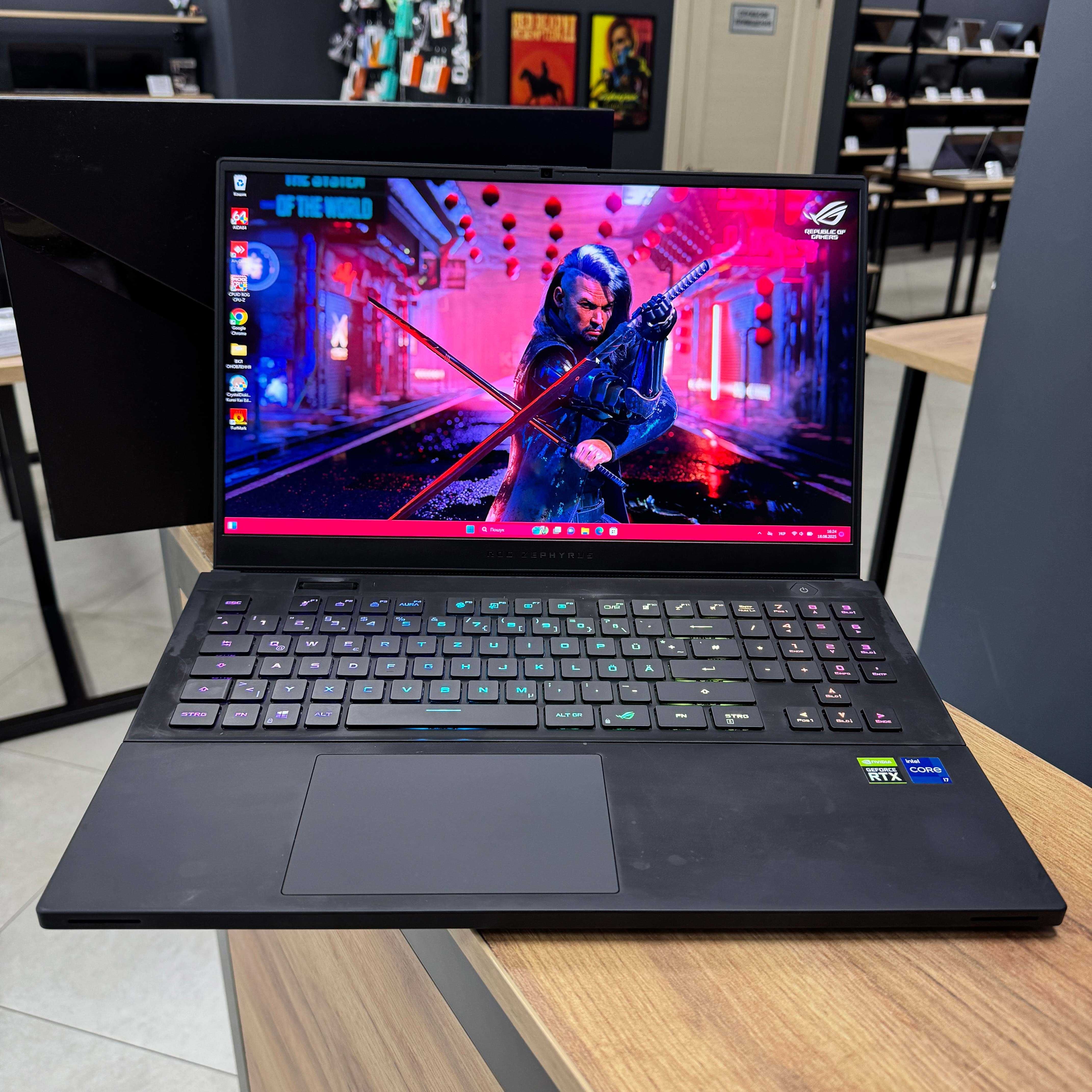 Ігровий ROG Zephyrus S - 17.3" 4K 120 Гц/i7 11800H/RTX 3070 8 GB/16 GB