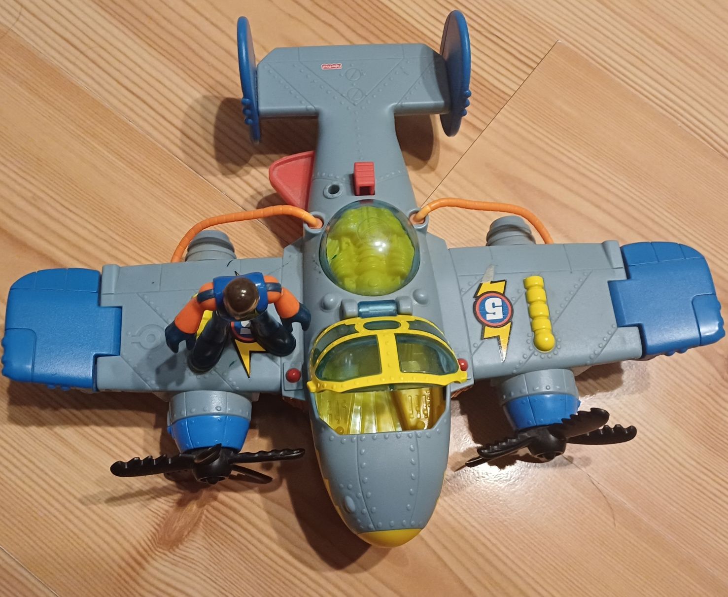 Samolot Fischer Price Imaginext plus Mega Bloks auto