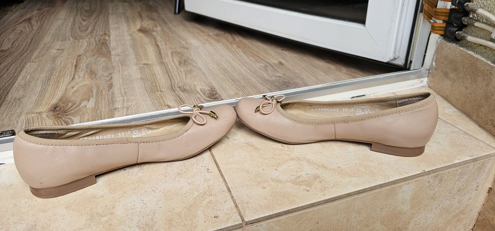 Ryłko damskie baleriny skórzane rozmiar 36½ wkładka 23,5cm używane