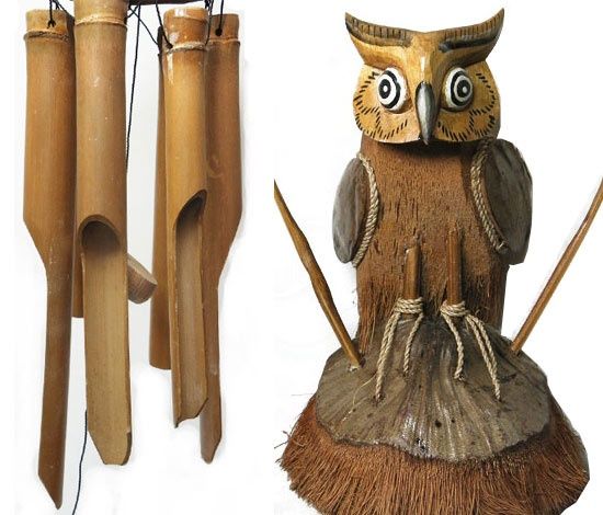 Dzwonek Bambusowy GONG wietrzny - 30/80cm dzwonki wietrzne