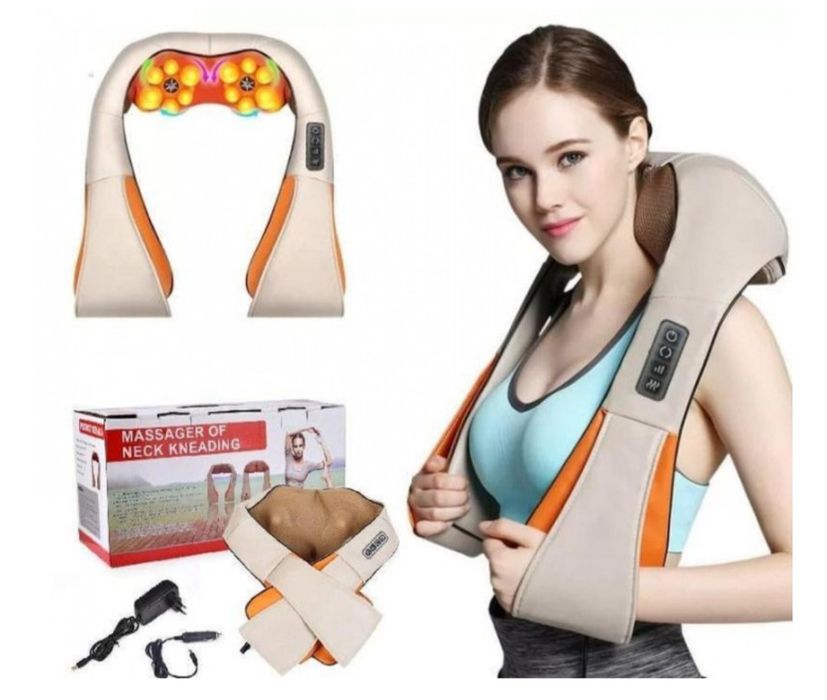 Роликовий масажер для шиї, плечей і всього тіла з підігрівом
