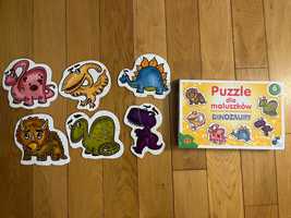 Puzzle zwierzęta dinozaury dla malucha