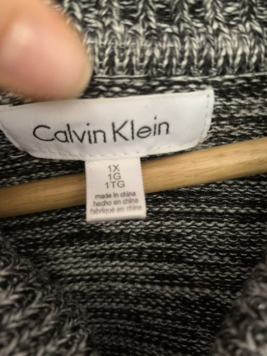 Sweter golf szary Calvin Klein oversize